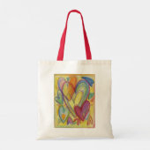 Rainbow Hearts Word Art Inspirerend Canvas tassen (Achterkant)