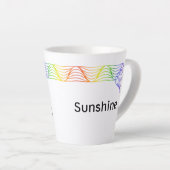 Rainbow Heat Wave gepersonaliseerde latte Mok (Rechterhoek)