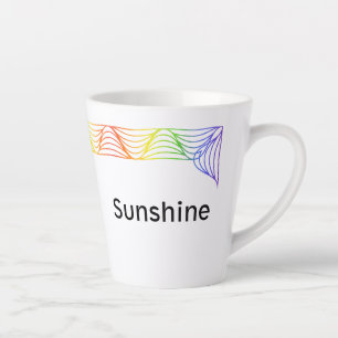 Rainbow Heat Wave gepersonaliseerde latte Mok