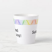 Rainbow Heat Wave gepersonaliseerde latte Mok (Voorkant)