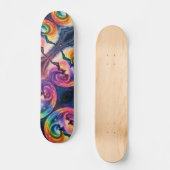 Rainbow Heaven Cosmic Galaxy Vrouwelijke Energie S Persoonlijk Skateboard (Voorkant)