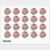 Rainbow Heb een leuke dag psychedelische snoep swi Ronde Sticker (Vel)
