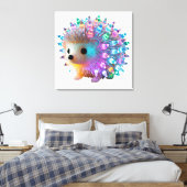 Rainbow Hedgehog Delight Canvas Afdruk (Insitu (Slaapkamer))