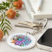 Rainbow Hedgehog Delight Sleutelhanger (Voorkant Rechts)