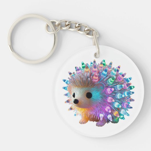 Rainbow Hedgehog Delight Sleutelhanger (Voorkant)