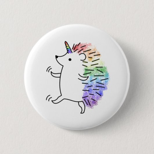 Rainbow Hedgicorn Button (Voorkant)