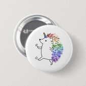 Rainbow Hedgicorn Button (Voorkant /achterkant)