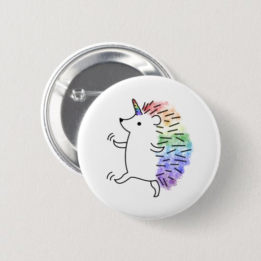 Rainbow Hedgicorn Button (Voorkant /achterkant)