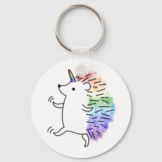 Rainbow Hedgicorn Sleutelhanger (Voorkant)