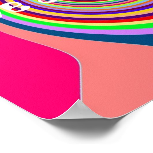 Rainbow heeft een mooie dag Groovy psychedelische Poster (Hoek)