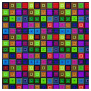 Rainbow heldere neon all-over kleurrijk patroon stof