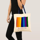 Rainbow heldere strepen kinder bibliotheektas tote bag (Voorkant (product))