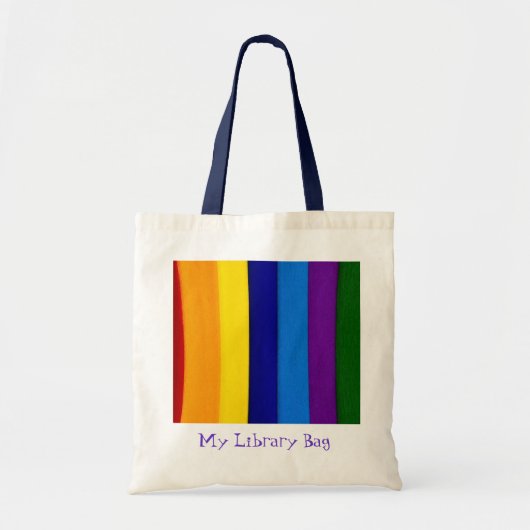 Rainbow heldere strepen kinder bibliotheektas tote bag (Voorkant)
