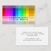 Rainbow Helderkleurige coole grafische ontwerper Visitekaartje (Voorkant / Achterkant)