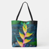 Rainbow Heliconia, Kauai, Hawaiian Beach Bag Tote Bag (Achterkant)