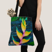 Rainbow Heliconia, Kauai, Hawaiian Beach Bag Tote Bag (Dichtbij)