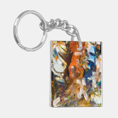 Rainbow Hematiet Crystal Sleutelhanger (Voorkant Links)