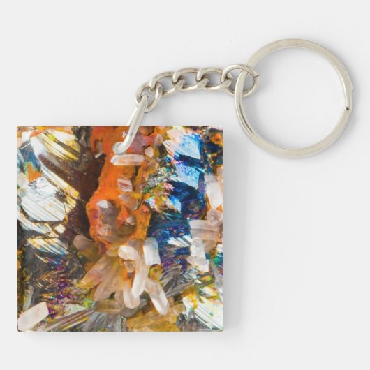 Rainbow Hematiet Crystal Sleutelhanger (Achterkant)