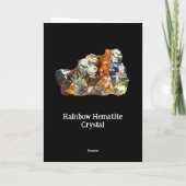 Rainbow Hematite Crystal Eigen Tekst Kaart toevoeg (Achterkant)