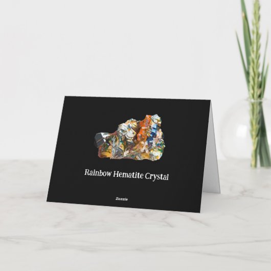 Rainbow Hematite Crystal Eigen tekst toevoegen Kaart (Achterkant)