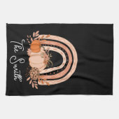 Rainbow Herfst Pumpkins Keuken Thanksgiving in het Theedoek (Horizontaal)