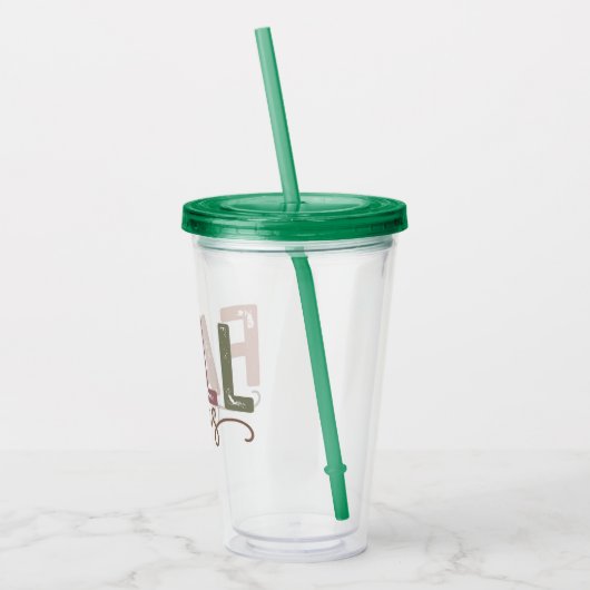 Rainbow Herfst Vibes Acryl Drinkbeker (Links)