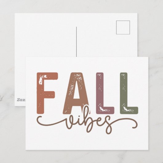 Rainbow Herfst Vibes Briefkaart (Voorkant / Achterkant)