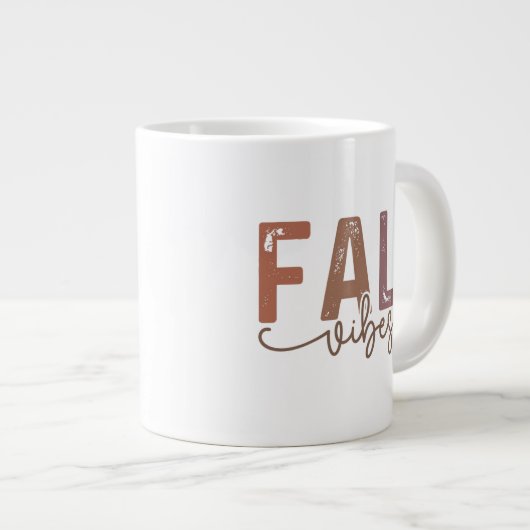 Rainbow Herfst Vibes Grote Koffiekop (Voorkant rechts)