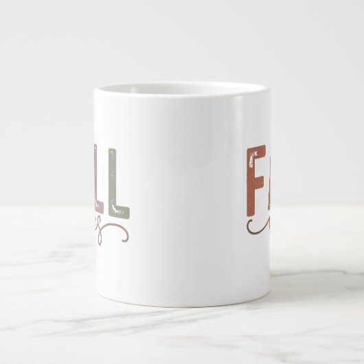 Rainbow Herfst Vibes Grote Koffiekop (Voorkant)