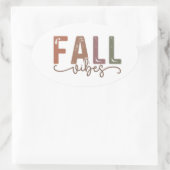 Rainbow Herfst Vibes Ovale Sticker (Tas)