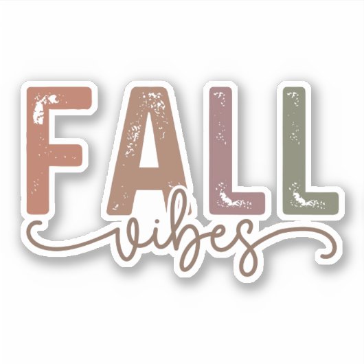 Rainbow Herfst Vibes Sticker (Voorkant)