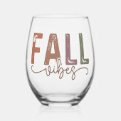 Rainbow Herfst Vibes Wijnglas Zonder Voet (Voorkant)