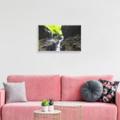 Rainbow-Herfsten en cascade, Watkins Glen, New Yor Canvas Afdruk (Insitu (Woonkamer))