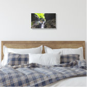 Rainbow-Herfsten en cascade, Watkins Glen, New Yor Canvas Afdruk (Insitu (Slaapkamer))