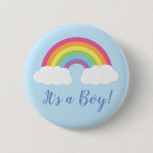 Rainbow Het is een Button van het Baby shower van (Voorkant)