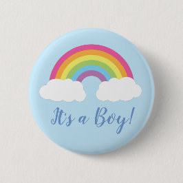 Rainbow Het is een Button van het Baby shower van 