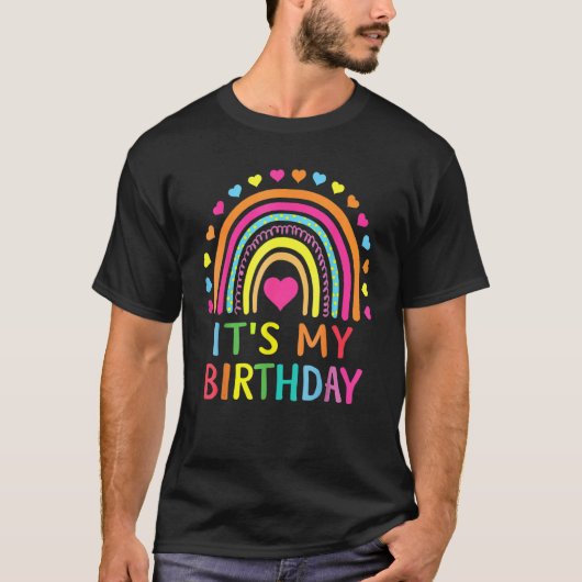 Rainbow Het is mijn verjaardag voor vrouwen Tiener T-shirt (Voorkant)