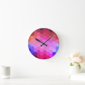 Rainbow Hexagon Chevron Pattern Ronde Klok (Huis)