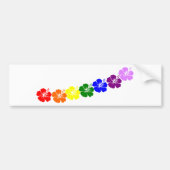 Rainbow hibiscus lei design bumpersticker (Voorkant)