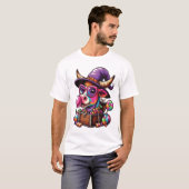 Rainbow Highland Cow Halloween T-shirt (Voorkant volledig)