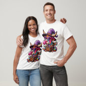 Rainbow Highland Cow Halloween T-shirt (Unisex)