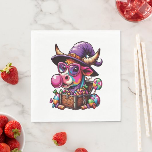 Rainbow Highland Koe Halloween Servet (Insitu)