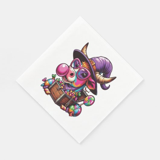 Rainbow Highland Koe Halloween Servet (Hoek)