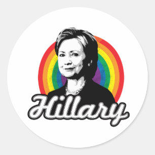 Rainbow Hillary - LGBT-beleid - Ronde Sticker
