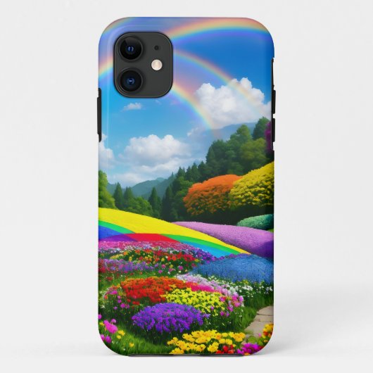 Rainbow Hills and Flowers Two Case-Mate iPhone Case (Achterkant)
