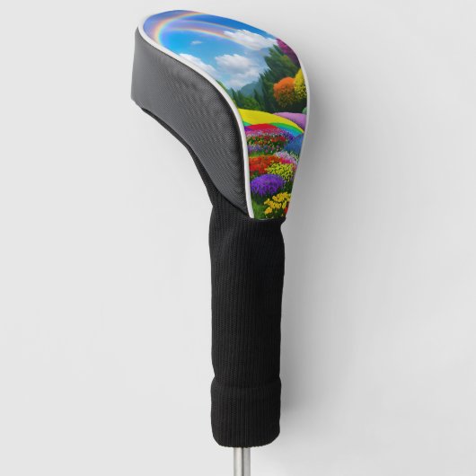 Rainbow Hills and Flowers Two Golfheadcover (Schuin)