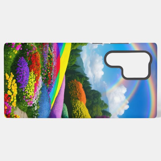 Rainbow Hills and Flowers Two Samsung Galaxy Hoesje (Achterkant horizontaal)
