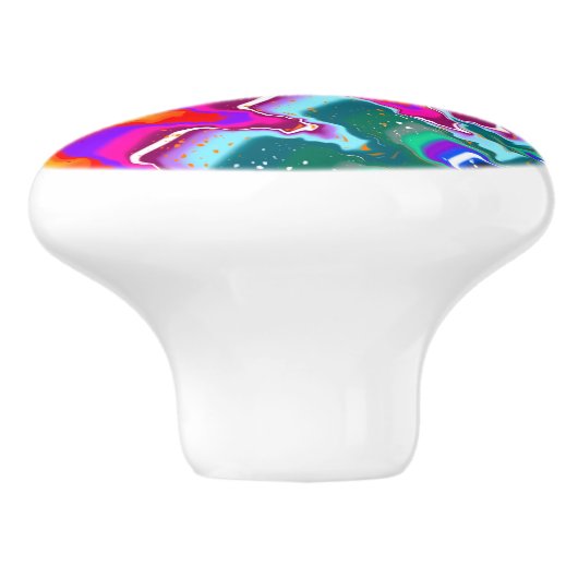 Rainbow Hills Fluid Art Keramische Knop (Zijkant)