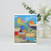 Rainbow Hillside Houses Briefkaart (Staand voorkant)