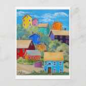 Rainbow Hillside Houses Briefkaart (Voorkant)